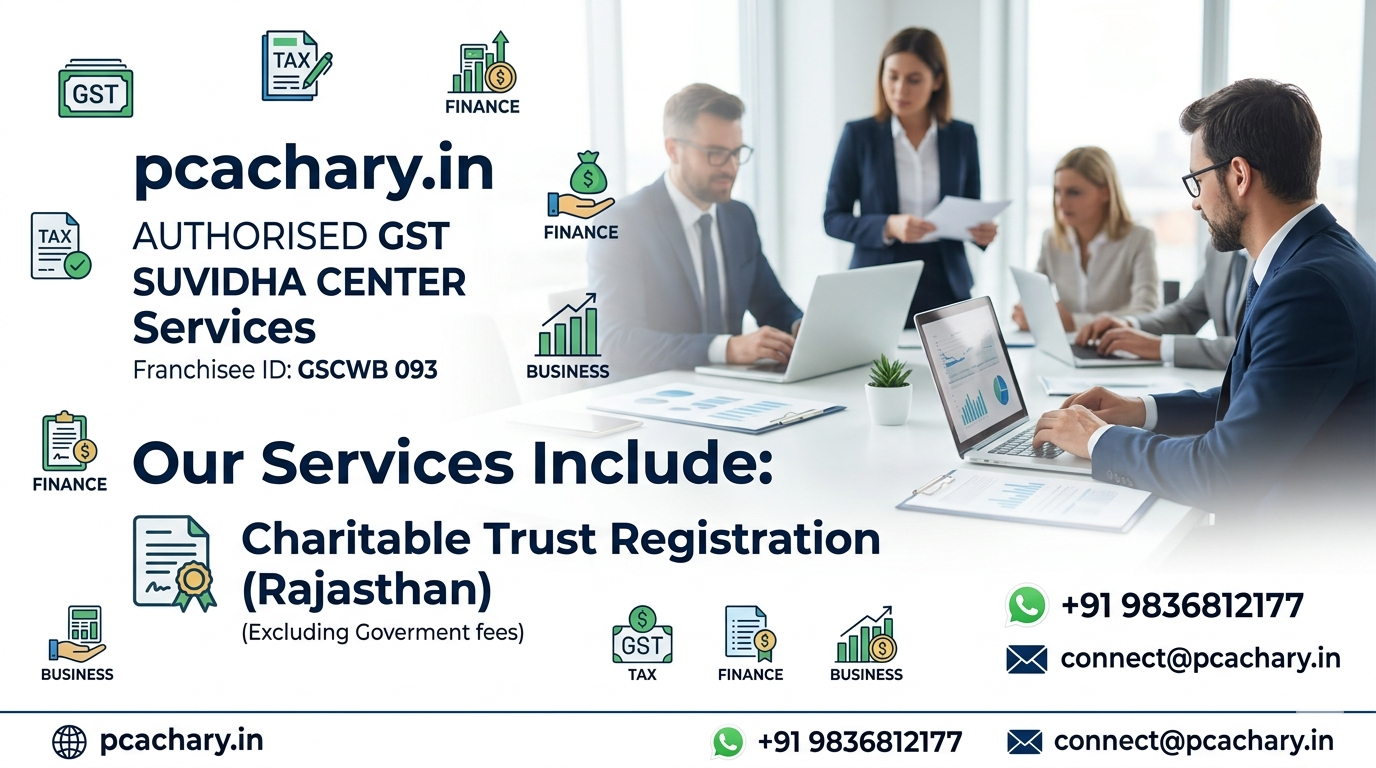 Charitable Trust Registration (Rajasthan)(Excluding Goverment fees)