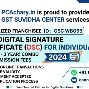NEW Digital Signature Certificate for Individual (Class 3 – 3 Year) Combo Without commission 2024