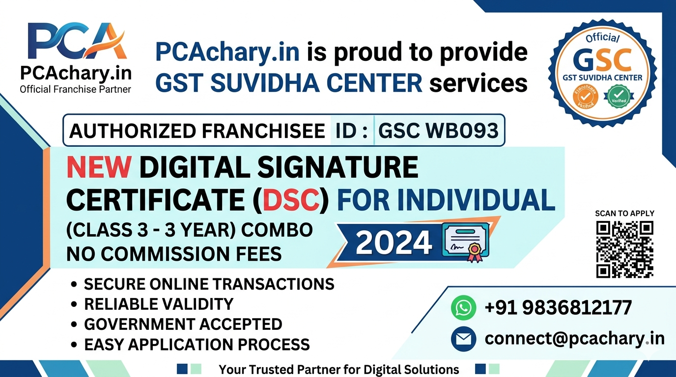 NEW Digital Signature Certificate for Individual (Class 3 - 3 Year) Combo Without commission 2024