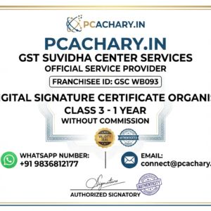 NEW Digital Signature Certificate Organization (Class 3 – 1 Year) Without Commission