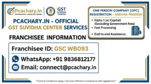 One person company-Andhra Pradesh (Upto 1 Lac Capital)(Excluding Goverment fees)