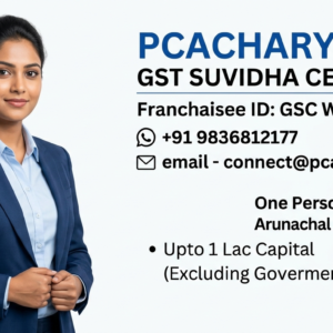 One person company-Arunachal Pradesh (Upto 1 Lac Capital)(Excluding Goverment fees)