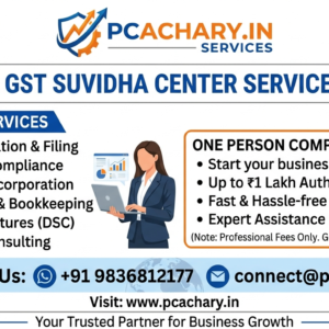 One person company-Assam (Upto 1 Lac Capital)(Excluding Goverment fees)