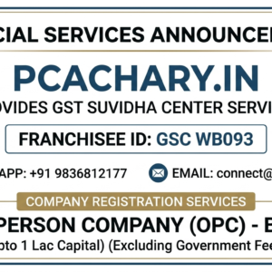 One person company-Bihar (Upto 1 Lac Capital)(Excluding Goverment fees)