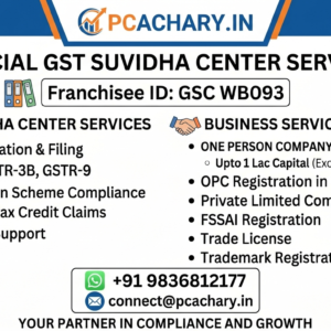 One person company-Chandigarh (Upto 1 Lac Capital)(Excluding Goverment fees)