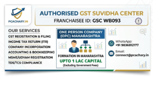 One person company-Maharashtra (Upto 1 Lac Capital)(Excluding Goverment fees)