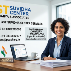 One person company-Meghalya (Upto 1 Lac Capital)(Excluding Goverment fees)