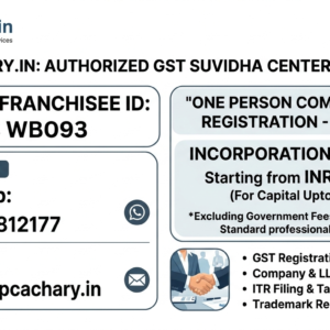One person company-Mizoram (Upto 1 Lac Capital)(Excluding Goverment fees)