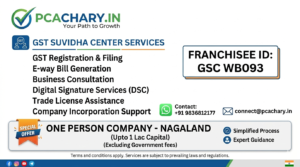 One person company-Nagaland (Upto 1 Lac Capital)(Excluding Goverment fees)