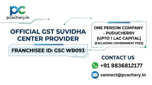 One person company-puducherry (Upto 1 Lac Capital)(Excluding Goverment fees)