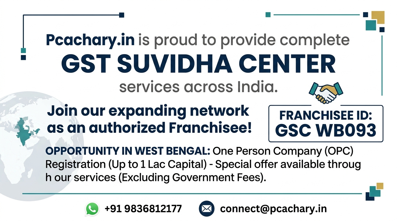 One person company-West Bengal (Upto 1 Lac Capital)(Excluding Goverment fees)