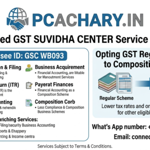 Opting GST Regular Scheme to Composition Scheme Opting GST Regular Scheme to Composition Scheme