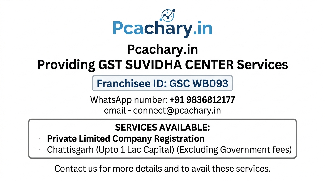 Private Limited Company-Chattisgarh (Upto 1 Lac Capital)(Excluding Goverment fees)