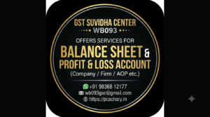 Balance Sheet & Profit Loss Account ( company/Firm/AOP etc)
