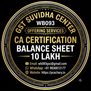 CA Certification Balance Sheet 10 Lakh CA Certification Balance Sheet 10 Lakh