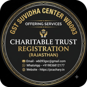 Charitable Trust Registration (Rajasthan)(Excluding Goverment fees)
