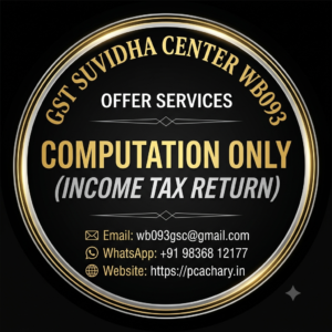 Computation only(Income tax return) without Commission Computation only(Income tax return) without Commission