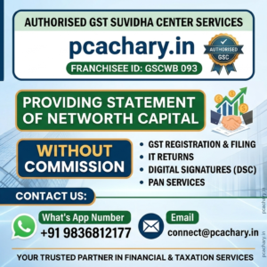 Statement of Networth Capital without commission