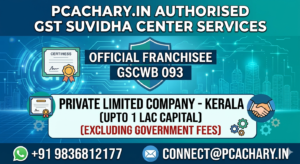 Private Limited Company-Kerala (Upto 1 Lac Capital)(Excluding Goverment fees)