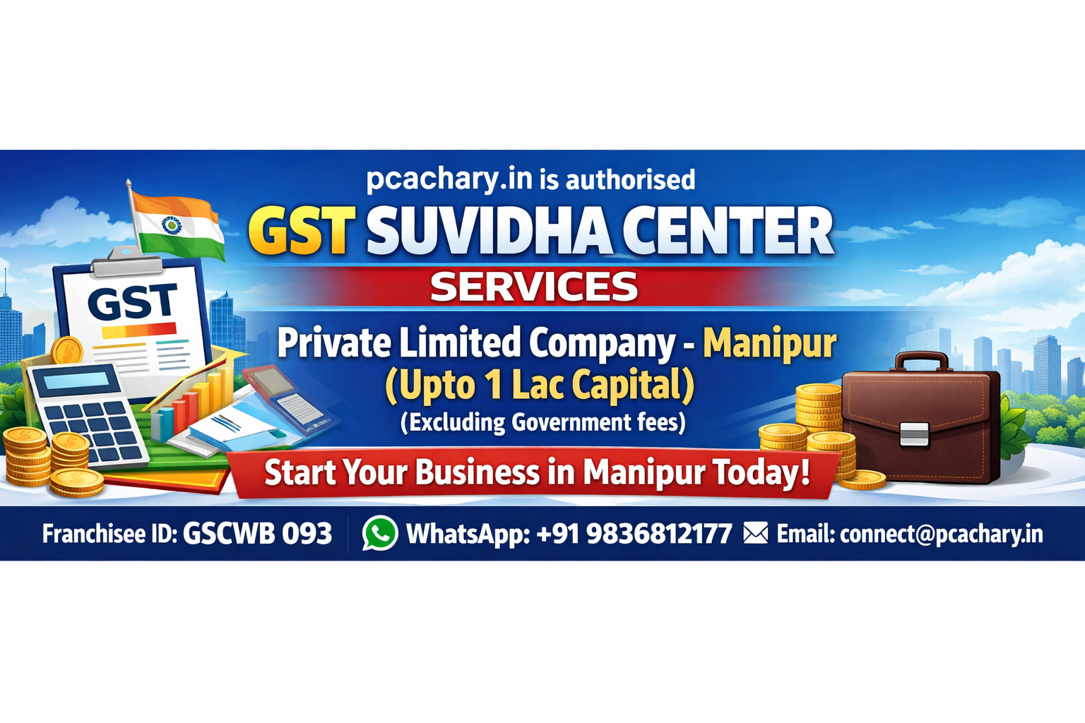 Private Limited Company-Manipur (Upto 1 Lac Capital)(Excluding Goverment fees)