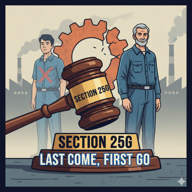 Section 25G: Procedure for retrenchment (Last Come, First Go).