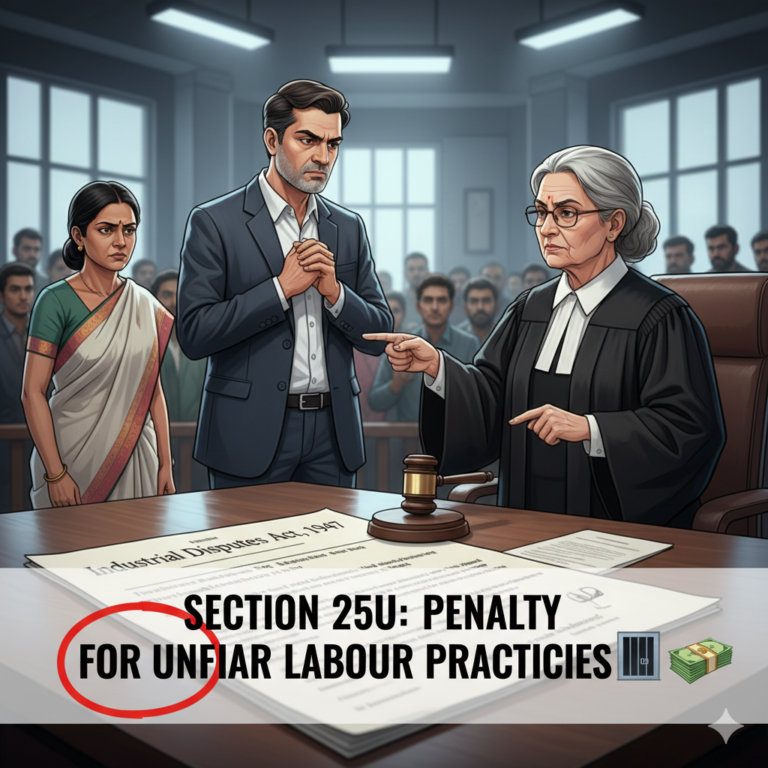 Section 25U: Penalty for committing unfair labour practices.