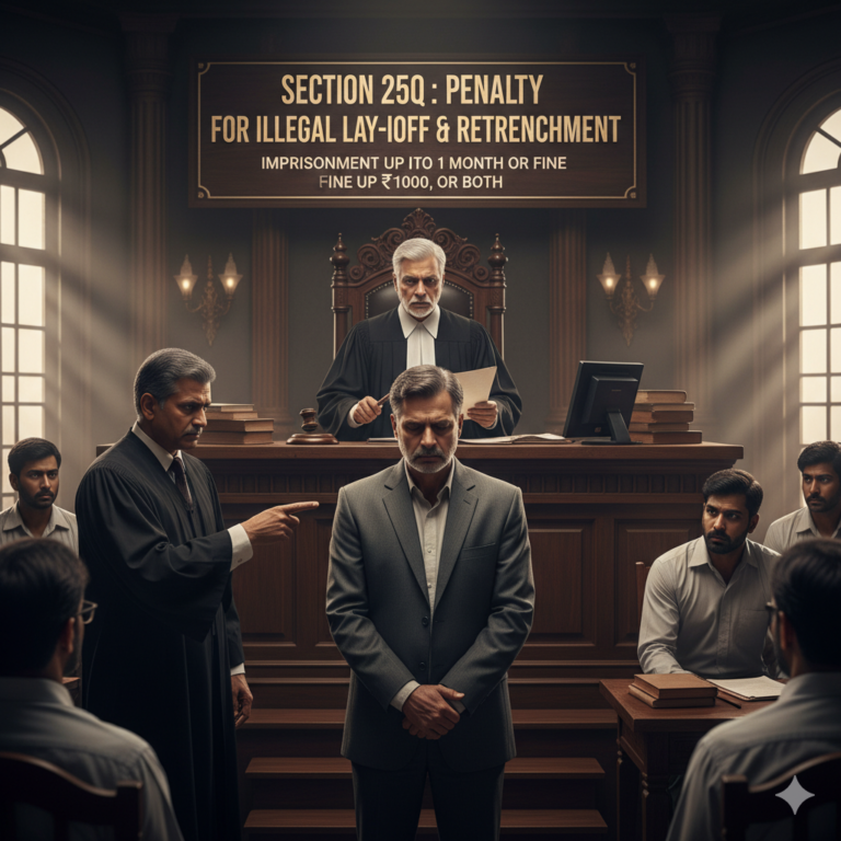 Section 25Q: Penalty for Lay-off and Retrenchment without Permission